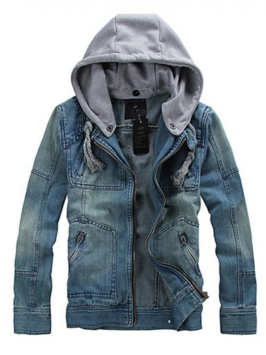 Man Fashion Detachable Denim Jacket Men Sportswear Outdoors Casual Jackets Jeans Jacket Men Plus Size SOUH7