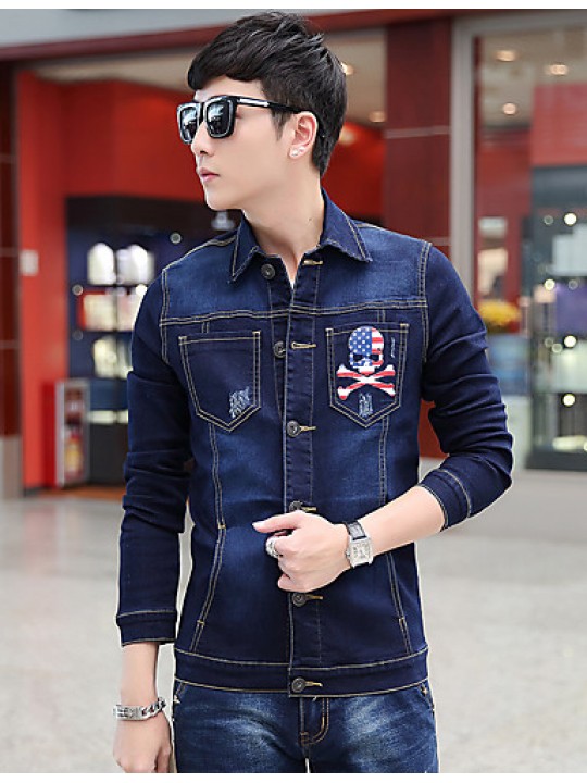 Autumn/man/long/denim/jacket/coat/new/fashionSLS-NZ-JK31821