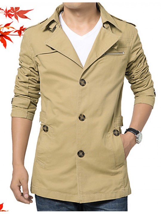 Men's new winter men jackets windbreaker pure color coat blazer HXTX-5793