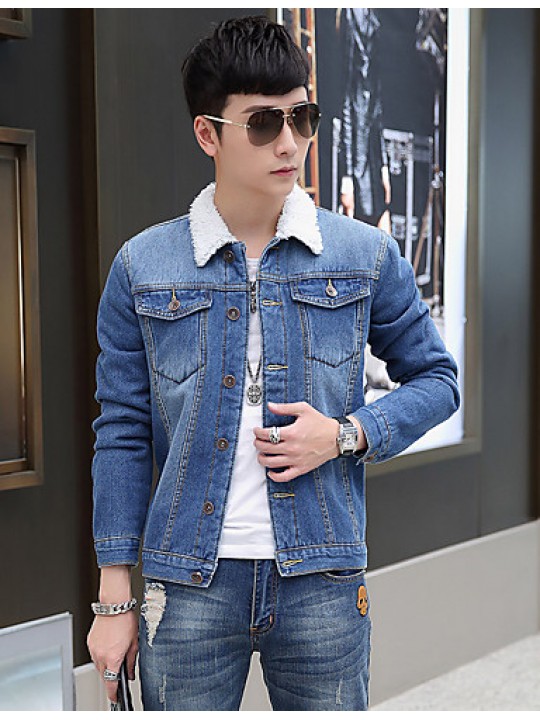 Autumn/man/long/denim/jacket/coat/new/fashionSLS-NZ-JK31810