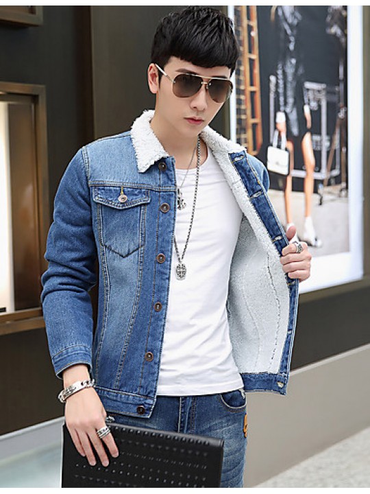 Autumn/man/long/denim/jacket/coat/new/fashionSLS-NZ-JK31810