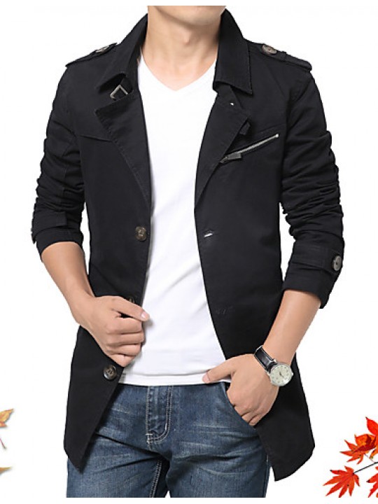 Men's new winter men jackets windbreaker pure color coat blazer HXTX-5793